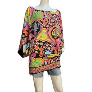 Trina Turk Vibrant Marrakech Swim Tunic Dress Coverup Size L